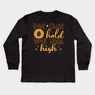 rise shine holal your head high Kids Long Sleeve T-Shirt